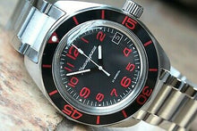 Load image into Gallery viewer, Vostok Komandirsky 030786B Russian Mechanical Automatic Military Wrist Watch Red