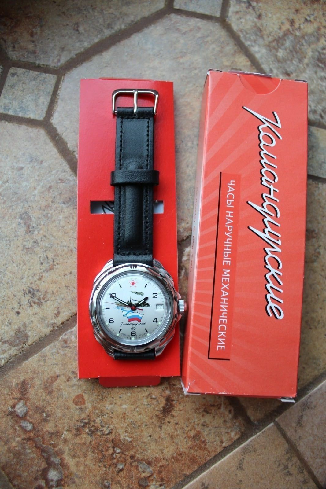 Vostok Komandirsky Russian Military Wrist Watch # 211535 NEW