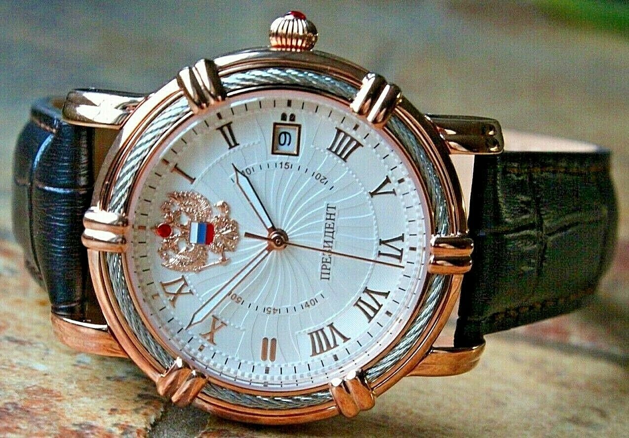 Russian President 4459471 Mechanical Automatic Men's Wrist Watch Poljot