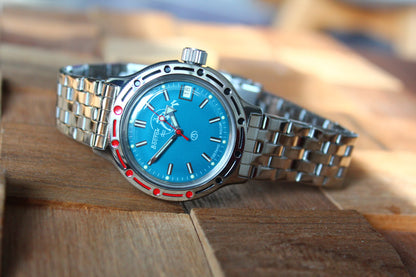 Vostok Amphibian Mechanical Automatic Wrist Watch Diver Scuba Dude 420059