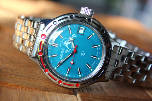 Vostok Amphibian Mechanical Automatic Wrist Watch Diver Scuba Dude 420059