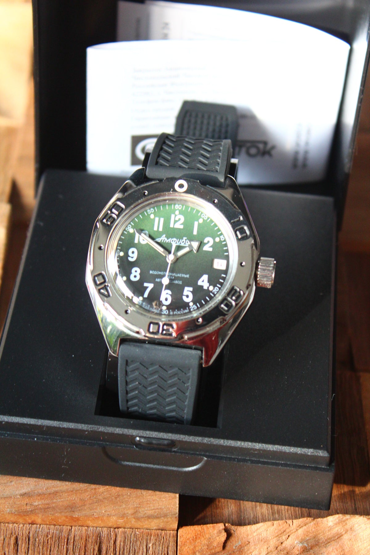Vostok Amphibia 67068B - watch in original presentation box