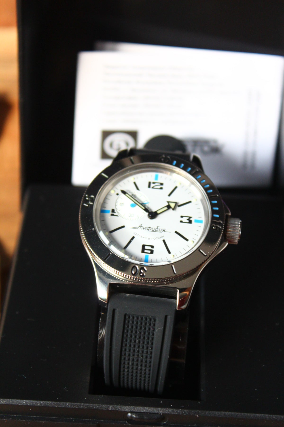 Vostok Amphibia Automatic Watch 12071B, watch in original packaging