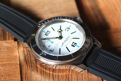 Vostok Amphibia Automatic Watch 12071B, angled dial view