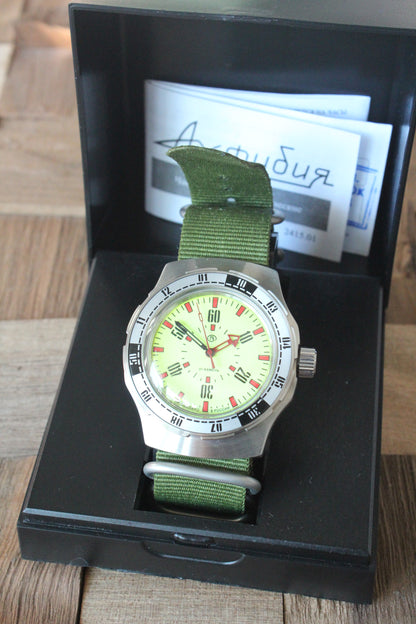 Vostok Amphibian Diver Mechanical Automatic Wrist Watch Pripyat Chernobyl 16032B