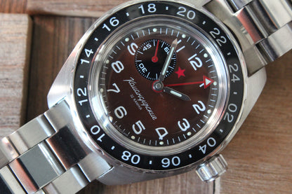 Vostok Komandirskie Automatic GMT Watch 02017A