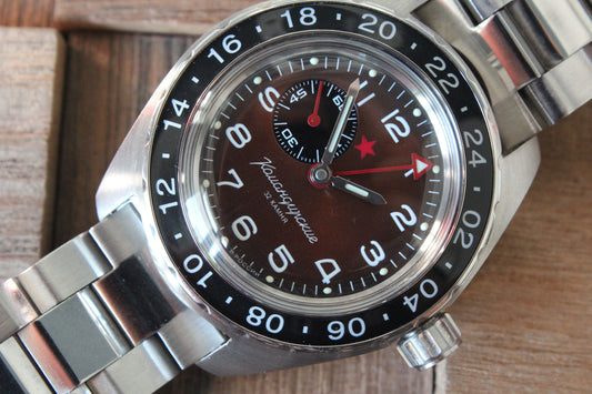 Vostok Komandirskie Automatic GMT Watch 02017A