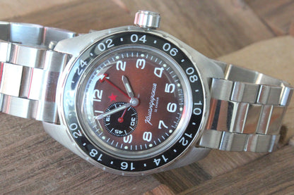 Vostok Komandirskie Automatic GMT Watch 02017A