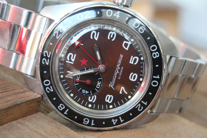 Vostok Komandirskie Automatic GMT Watch 02017A