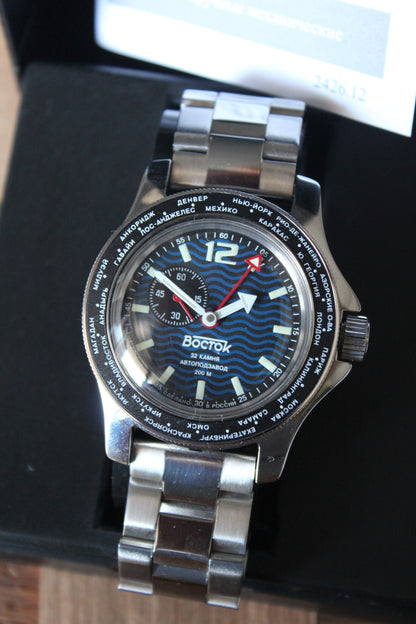 Vostok Amphibian Mechanical Automatic Wrist Watch Diver GMT 13003B