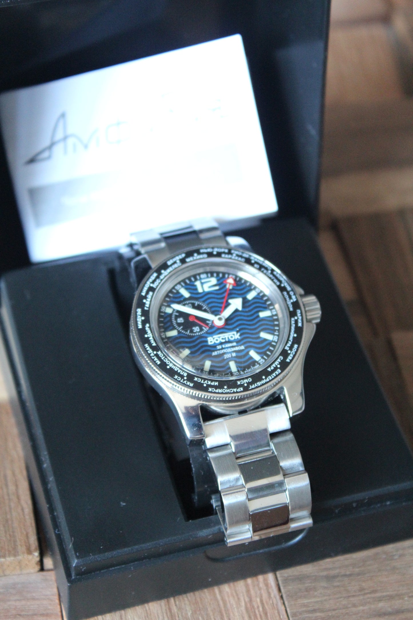 Vostok Amphibian Mechanical Automatic Wrist Watch Diver GMT 13003B