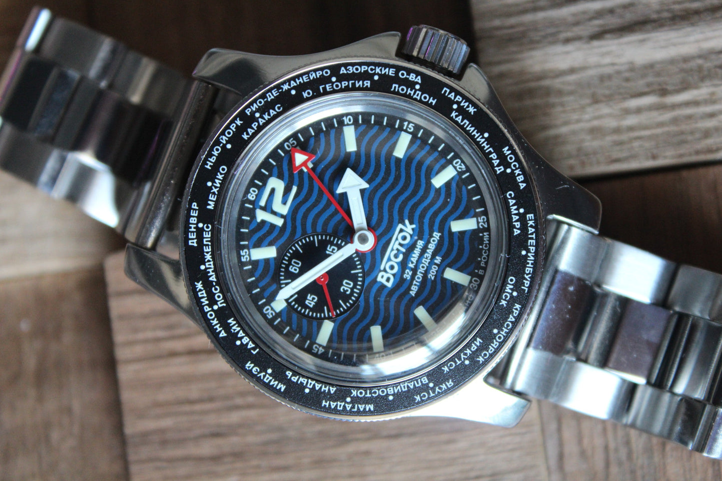Vostok Amphibian Mechanical Automatic Wrist Watch Diver GMT 13003B