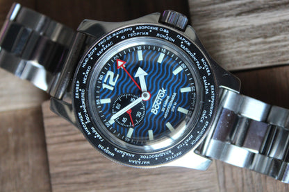 Vostok Amphibian Mechanical Automatic Wrist Watch Diver GMT 13003B