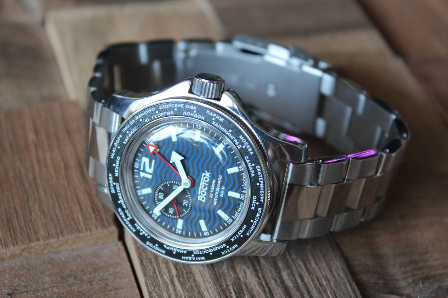 Vostok Amphibian Mechanical Automatic Wrist Watch Diver GMT 13003B