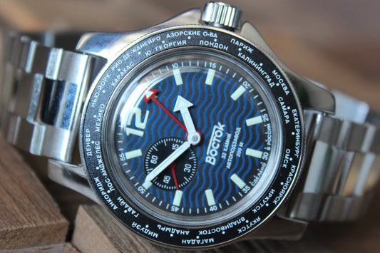 Vostok Amphibian Mechanical Automatic Wrist Watch Diver GMT 13003B