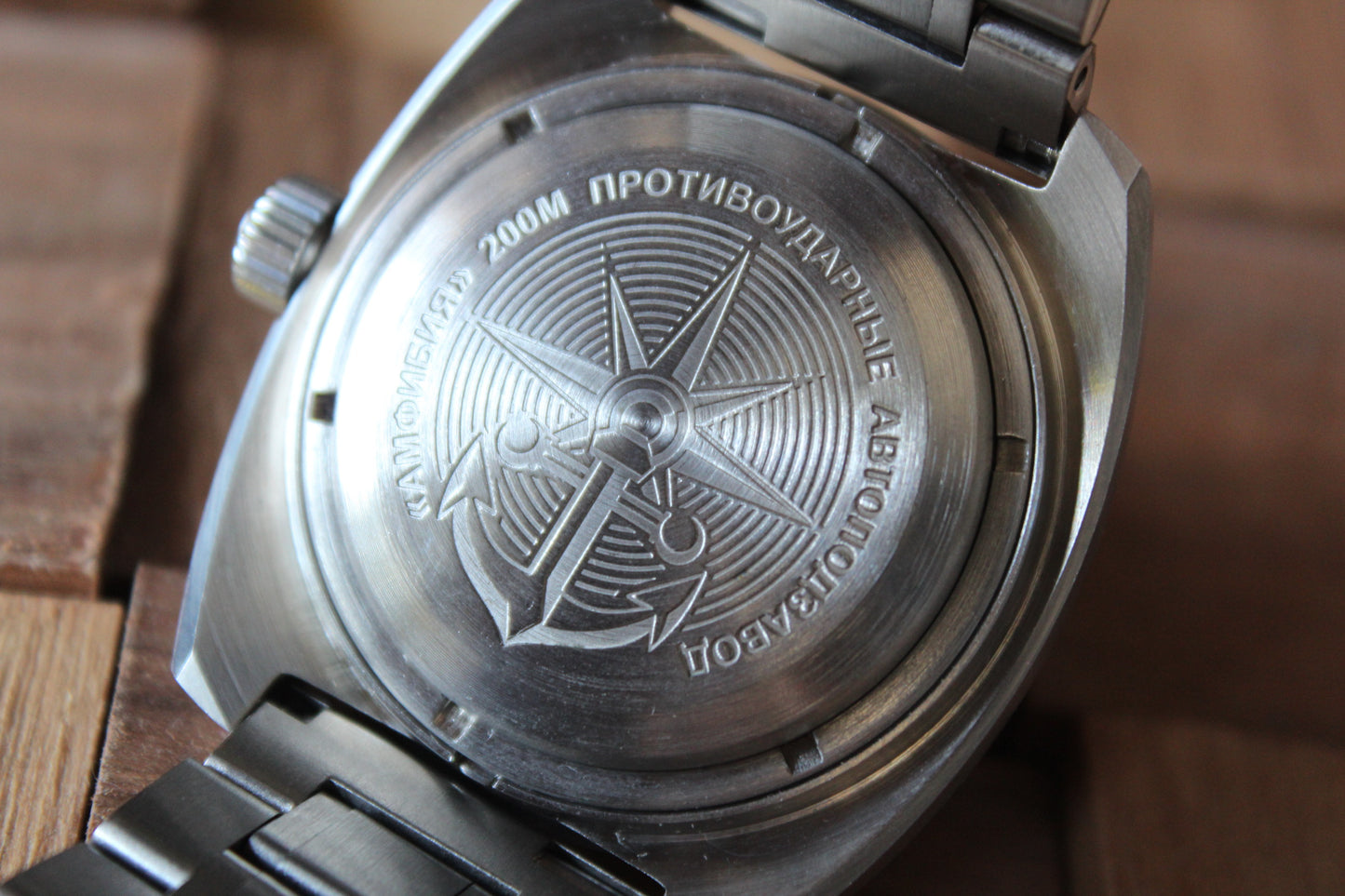 Vostok Amphibian Mechanical Automatic Wrist Watch Diver Scuba Dude 17004B