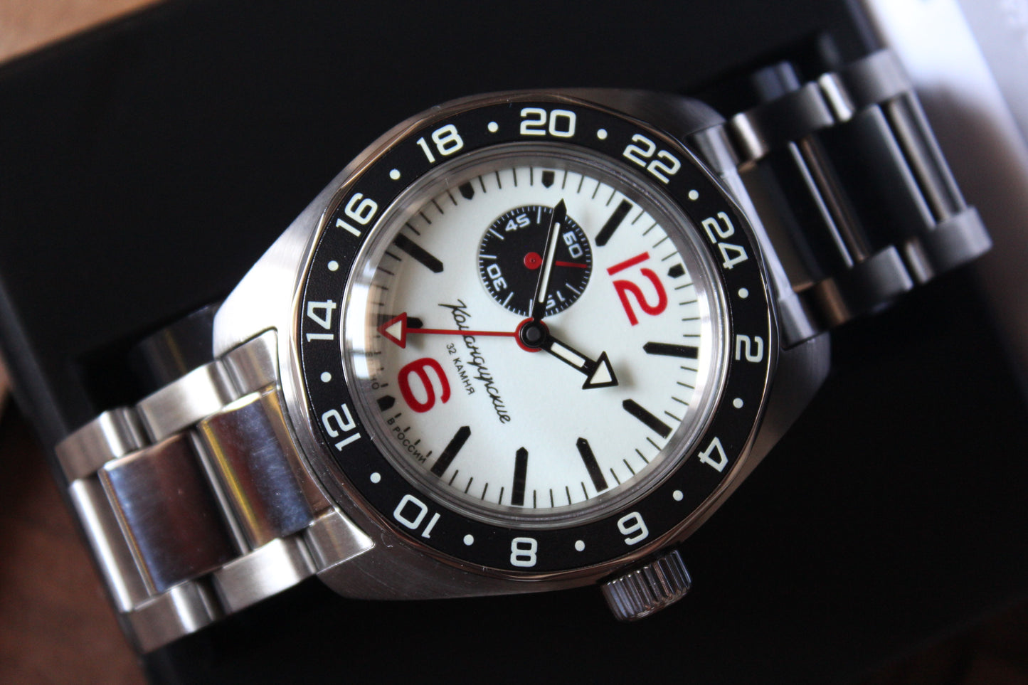 Vostok Komandirsky Automatic Wrist Watch Diver GMT 03099A