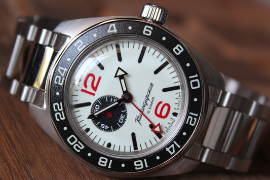 Vostok Komandirsky Automatic Wrist Watch Diver GMT 03099A