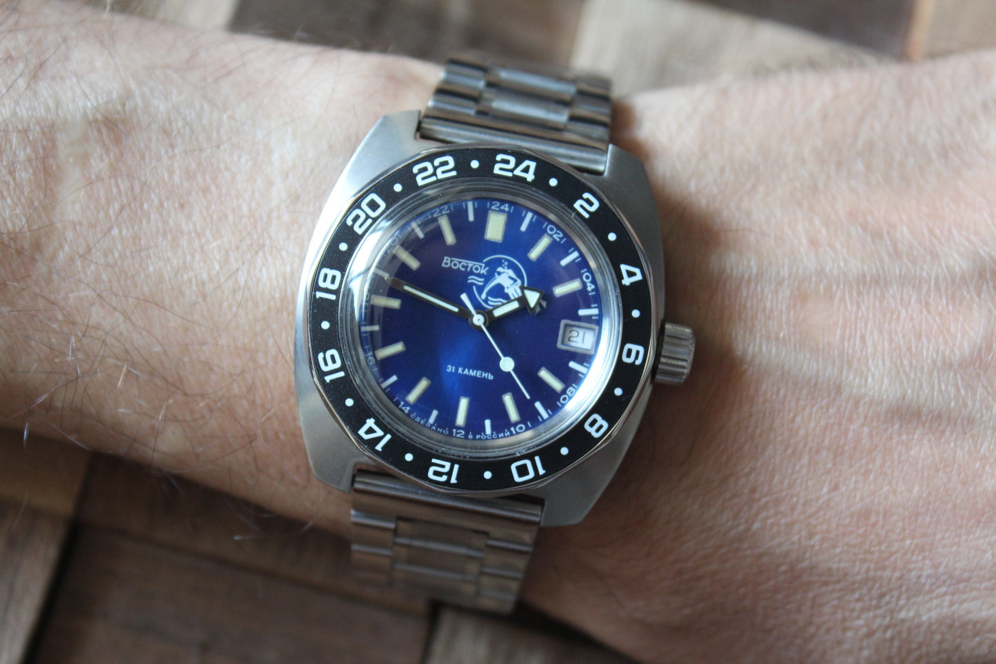 Vostok Amphibian Mechanical Automatic Wrist Watch Diver Scuba Dude 17004B