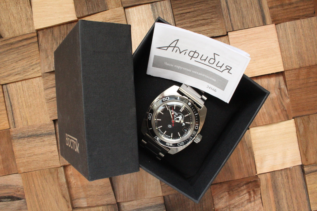 Vostok Amphibia Automatic Watch 170600, watch with original packaging