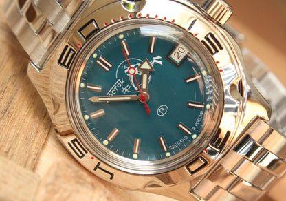 Vostok Mechanical Automatic Wrist Watch Amphibian Diver Scuba Dude 100059