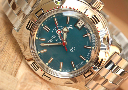 Vostok Mechanical Automatic Wrist Watch Amphibian Diver Scuba Dude 100059