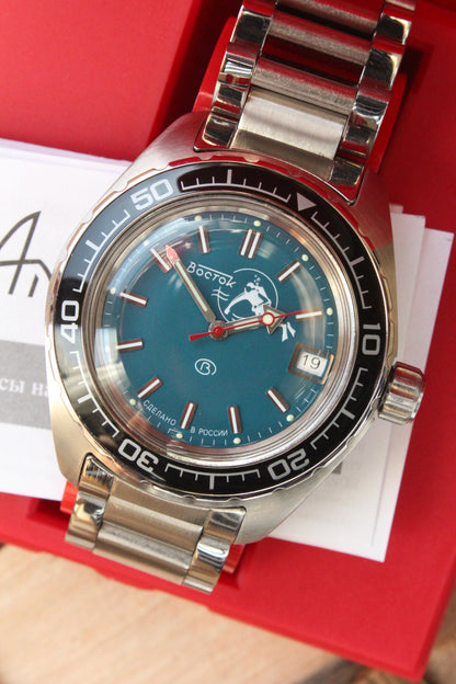 Vostok Komandirsky Mechanical Automatic Wrist Watch Diver Scuba Dude 020059