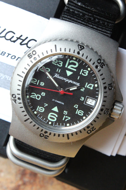 Vostok Komandirskie Mechanical Automatic Wrist Watch Diver 24 Hour 280991