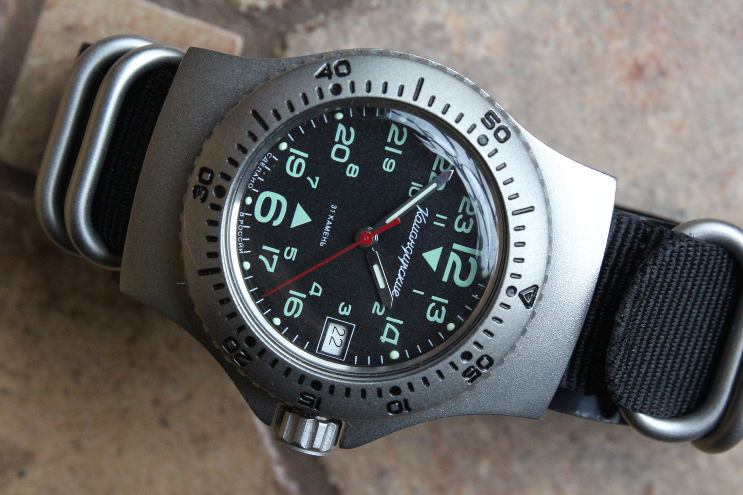 Vostok Komandirskie Mechanical Automatic Wrist Watch Diver 24 Hour 280991
