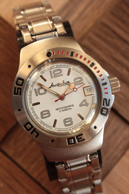 Vostok Amphibian Auto Mechanical diver wrist watch 060434