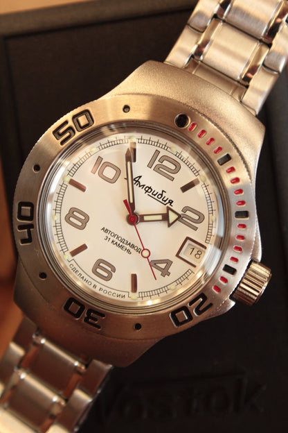 Vostok Amphibian Auto Mechanical diver wrist watch 060434
