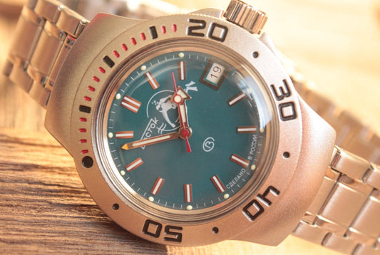 Vostok Amphibian Diver Mechanical Automatic Wrist Watch Scuba Dude 060059