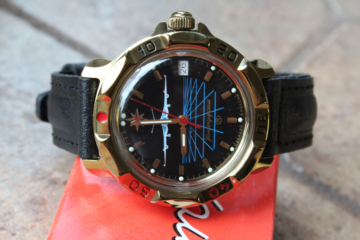 Vostok Komandirskie 819499 - front view of dial and bezel