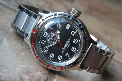 Vostok Amphibian Mechanical Automatic Wrist Watch Diver 420867