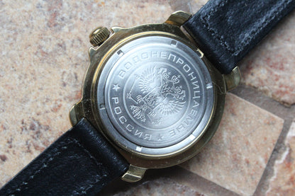 Vostok Komandirskie 819399 - engraved case back close-up