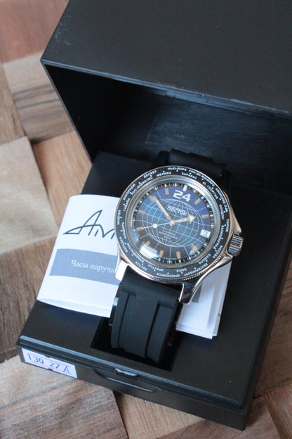 Vostok Mechanical Automatic Wrist Watch Diver 24 Hour 13027A