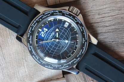 Vostok Mechanical Automatic Wrist Watch Diver 24 Hour 13027A