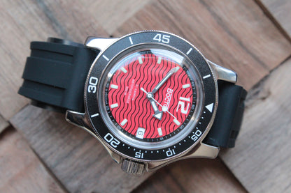 Vostok Amphibia Automatic Watch 13043A, watch and strap