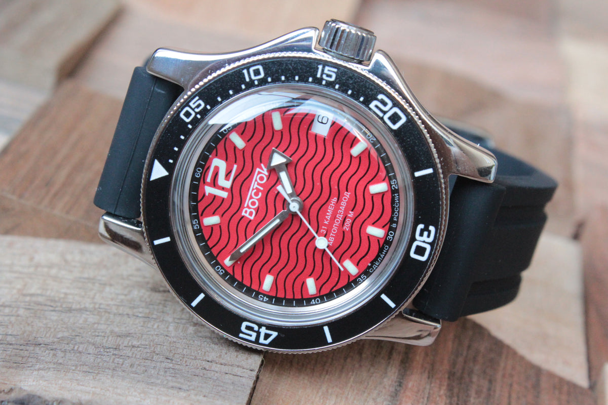 Vostok Amphibia Automatic Watch 13043A, alternate front view
