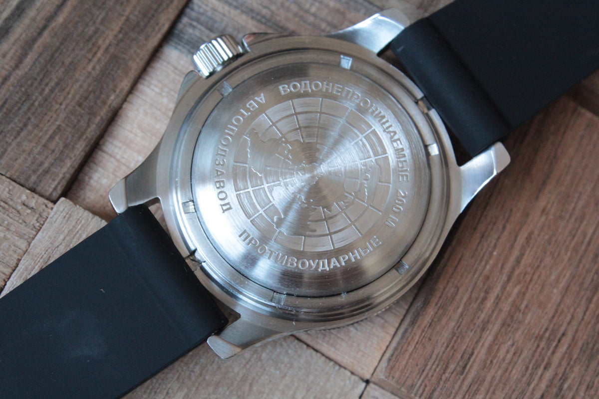 Vostok Amphibia Automatic Watch 13043A, case back