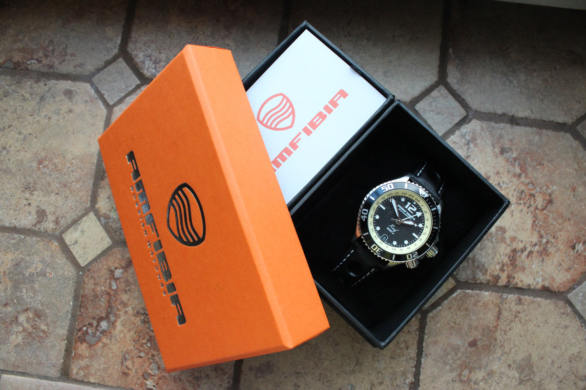 Vostok Amphibia Reef Automatic GMT Watch 080481, original packaging and watch