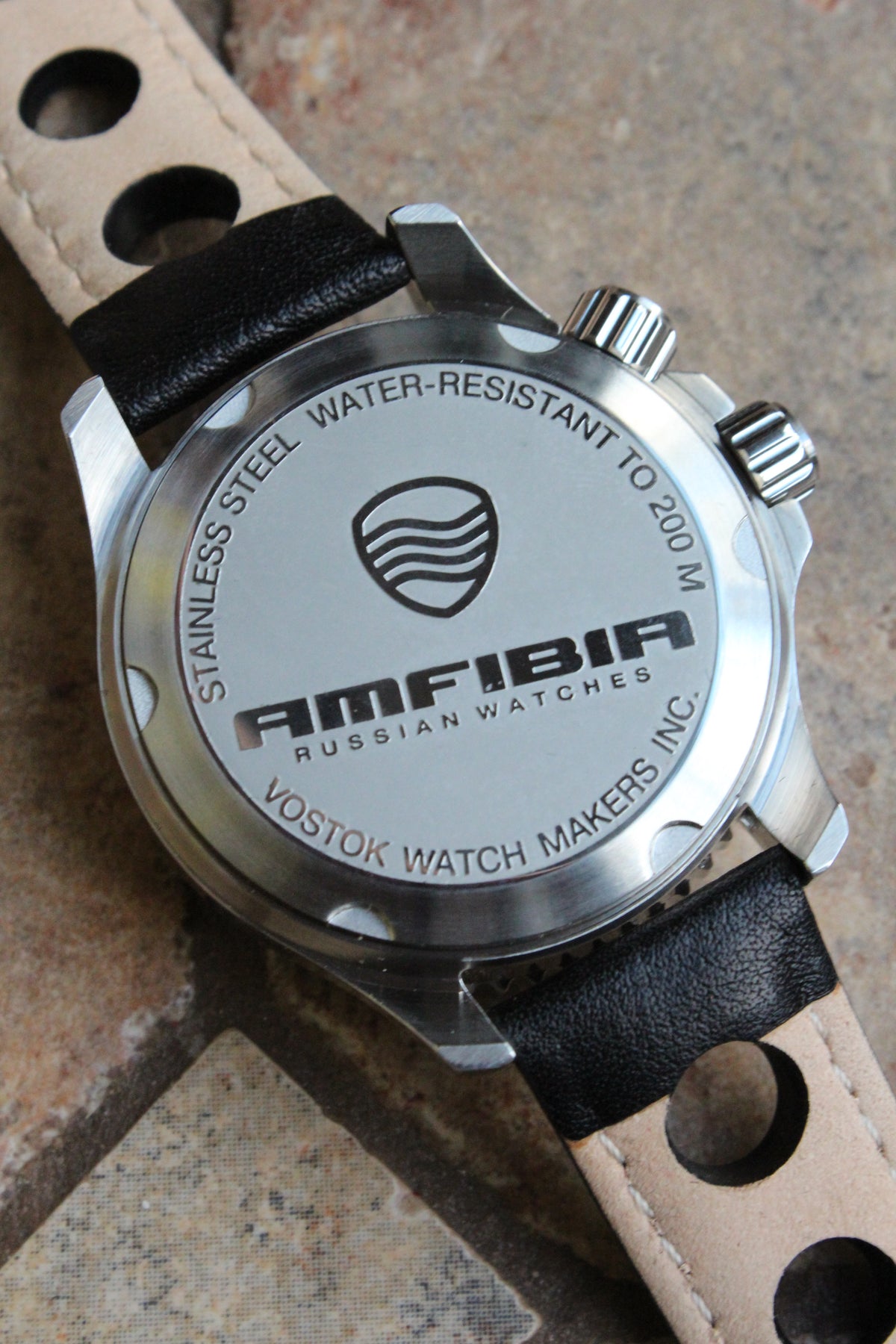 Vostok Amphibia Reef Automatic GMT Watch 080481, case back
