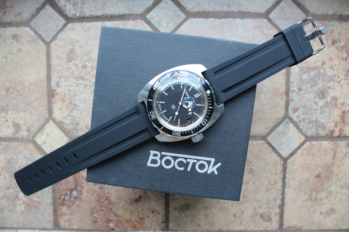 Vostok Amphibia Automatic Watch 170805, full watch and packaging