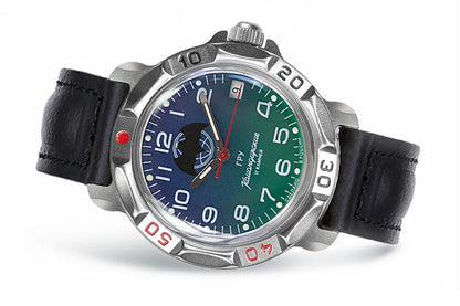 Vostok Komandirskie 816873 - official manufacturer diagonal front view with full dial, case and crown