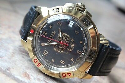 Vostok Komandirsky Military Wrist Watch # 439770 NEW