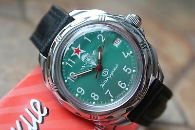 Vostok Komandirsky Russian Military Wrist Watch # 211307 NEW