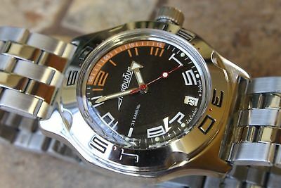 Russian Mechanical Automatic Wrist Watch VOSTOK AMPHIBIAN DIVER 100474