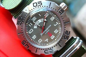 Russian Mechanical Automatic Wrist Watch VOSTOK Komandirsky K-35 350755