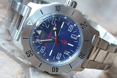 Russian Mechanical Automatic Wrist Watch VOSTOK Komandirsky K-35 350642