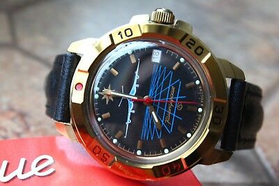 Vostok Komandirsky Military Wrist Watch # 439499 NEW